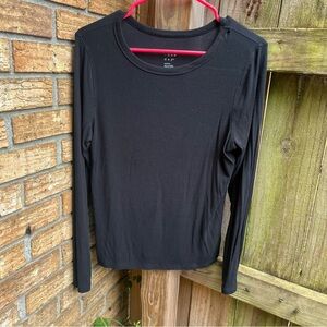 a new day Black Long Sleeve Ribbed Tee
